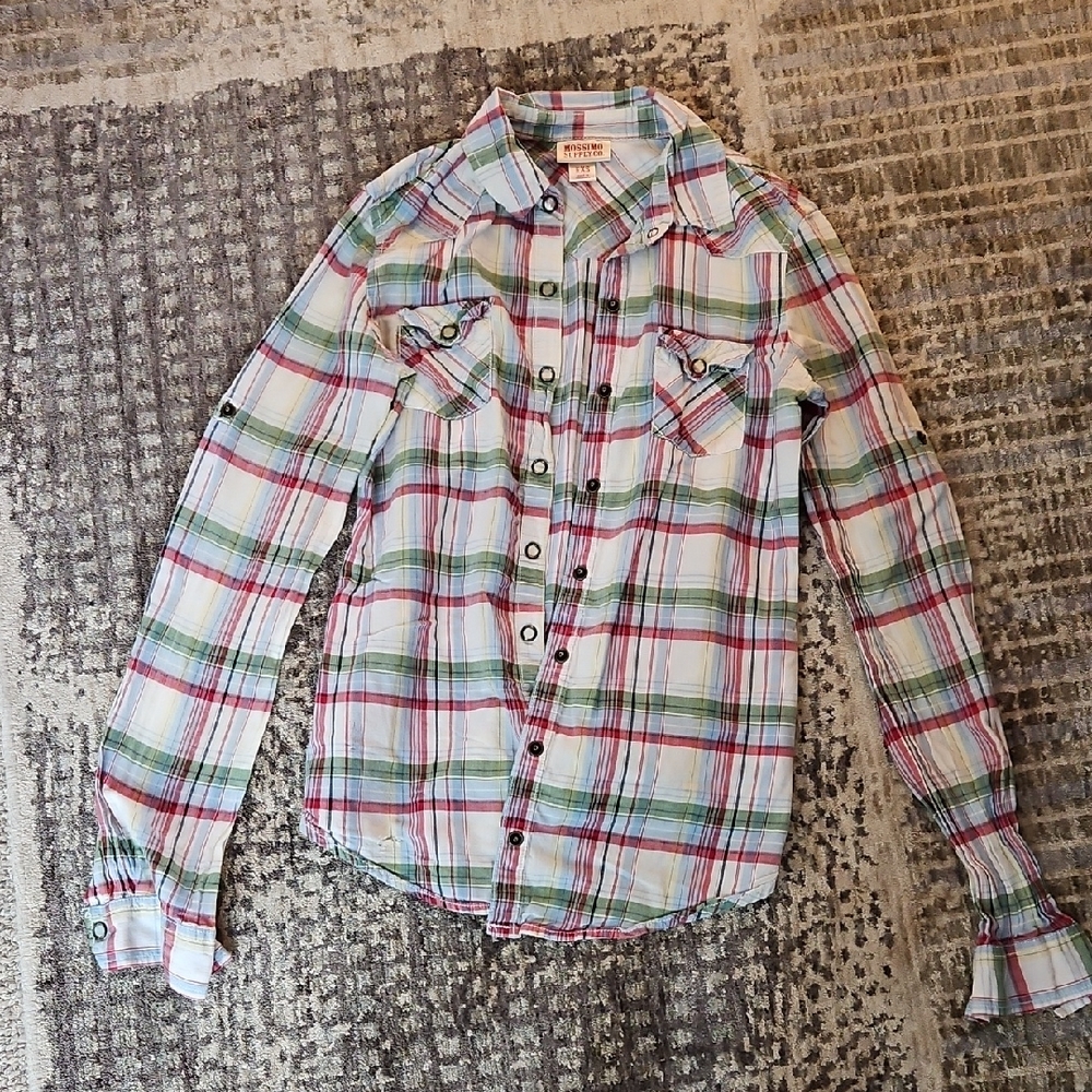 Mossimo Supply Co. Multicolor Plaid Shirt